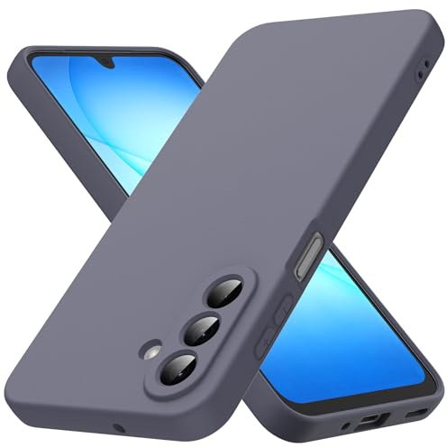 Byvuwiay Handyhülle für Samsung Galaxy A17 4G/ 5G Hülle - Dunkelgrau | Weiche TPU Flüssigsilikonhülle, Stoßfest Kratzfest Samsung A17 Schutzhülle
