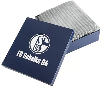 FC Schalke 04 Decke Kord grau/anthrazit 150x200cm