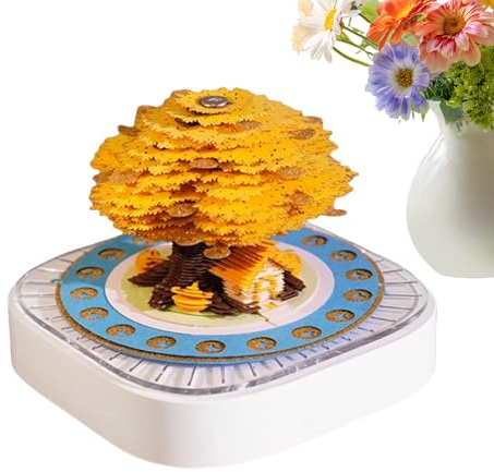 Calendario da scrivania 3D | Blocco note ad albero per arti e mestieri – Casa sull'albero Calendario da tavolo blocco note, per casa, ufficio, dormitorio, appartamento, università, insegnanti
