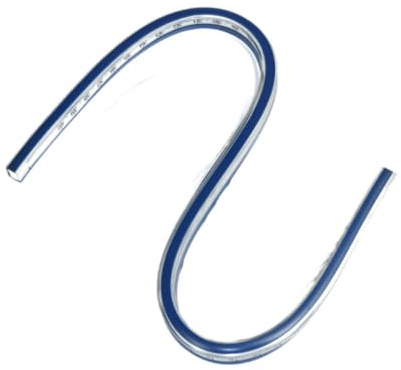 WNDUOKXH Flexibel kurvlinjal Teknisk grafik som stöder mät- och ritningsuppgifter med böjbar linjal för precisionsritning, flexibel böjd, 100 cm