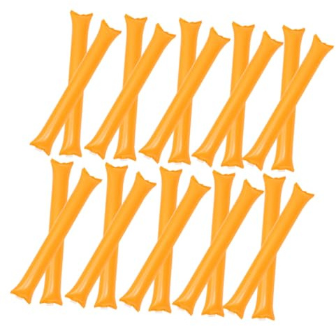 DOITOOL 50 Palos Inflables de Ruido Naranja, Generador de Vítores para Eventos Deportivos, Accesorios Reutilizables para Animar Fútbol y Baloncesto, Pack de 50 Unidades para Fiesta