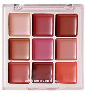 Palette De Couleurs Lèvres Effet Mat Repulpant Longue Tenue Hydratant | Gloss à lèvres 9 couleurs Pour De Fête, Occasions Spéciales, Adolescentes, Coffret