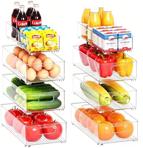 Famhap Kühlschrank Organizer Stapelbar 10 Stück