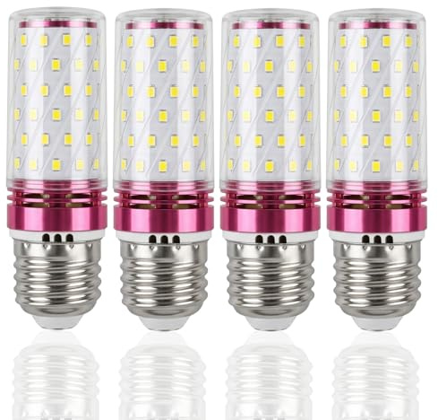 Apcodino 4 Stück LED-Leuchtmittel E27 Mais 16 W 1600 lm Halogen 6000 K Licht 360 ° ohne Flimmern für Kronleuchter Deckenleuchte Küche Wohnzimmer Büro Garage Heimbeleuchtung