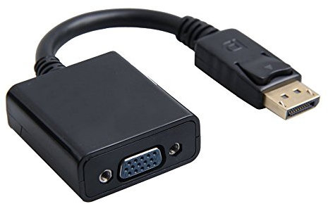DP a VGA, GeoTech convertir DisplayPort a VGA macho a hembra adaptador convertidor de cable para macbook pc Laptop dp2vga – negro