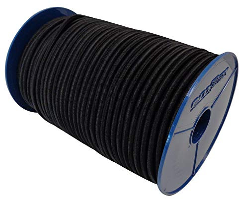 Expanderseil 10mm Gummiseil Gummikordel Expanderseil 10m - 100m für Plane LKW Netze Zelte Abdeckungen (20 m, Schwarz)