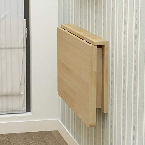 MM MELISEN Wall Mounted Folding Table for Laundry Room, Wall Mounted Fold Down Desk for Small Saving Spaces, Kids Floating Desk for Dining, Room, Study, Kitchen, Dinner, Bar, 95X55CM/37.4X21.6-2