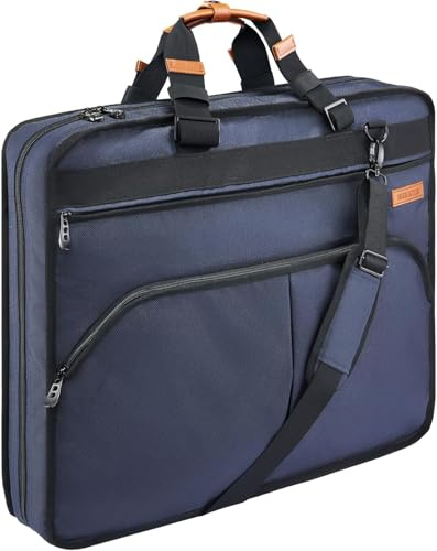 HUGH BUTLER - Housse à Costume pour Homme – Alister – Sac à Costume de Voyage – Organisateur de Vêtements – Prévient Les Faux Plis – Coloris Bleu Marine, Idéal pour Les Déplacements Professionnels