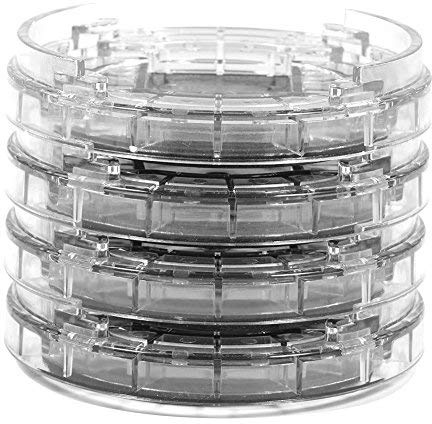 GOTOTOP 8 Stück/Set Kunststoff Runde Form Multi-Slot Stuhl Bett Riser Elefant Feet Lifter Möbel Extra Raiser Stand Beinerhöhungen rutschfeste Betterhöhung für Tisch Schreibtisch (Transparent)