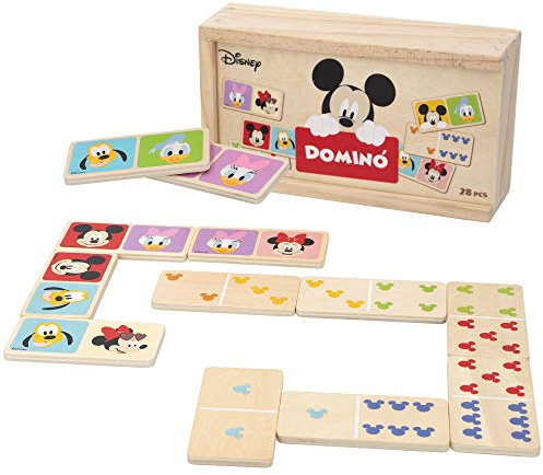 WOOMAX - Domino de madera Mickey y Minnie Disney baby (ColorBaby 48718)