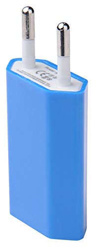 Shot Case Adattatore USB Presa a Muro per Huawei Y7 2019, 1 Porta Corrente AC, Caricatore Bianco (5V-1A) Universale (Blu)