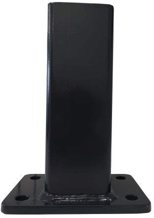 Zaundirekt Fußplattenadapter für 80 x 80 mm Torpfosten RAL 7016 Anthrazit | Für Komfort & Solid Torpfosten | Zum Aufschrauben | Bis 2 m Torhöhe | Einfache Nachrüstung | Stabiler Torstand