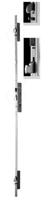 MULTIBLINDO EASY Iseo - Serratura multipunto meccanica autorichiudente per porte in alluminio frontale piatto entrata 35 DIN SIX