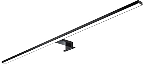 kalb | 100cm lampe de salle de bain LED miroir lampe 230V, noir, blanc chaud