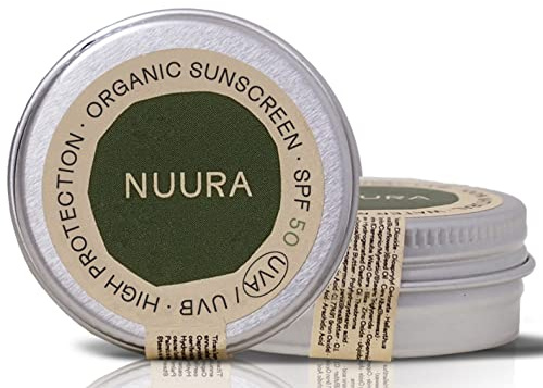 NUURA - Organischer Sonnenschutz SPF 50 UVA/UVB - Hochwirksam für Sport & Outdoor - Natürlich & Hypoallergen - 100% biologisch abbaubar, 18 ml