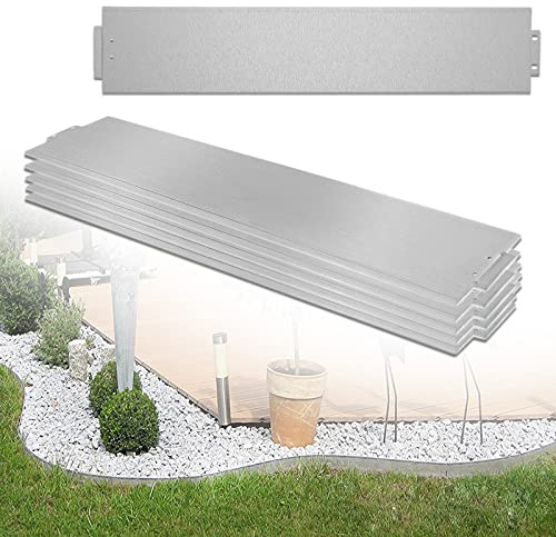 HENGMEI Bordure de pelouse en métal galvanisé 40 m - 100 x 18 cm - par pièce