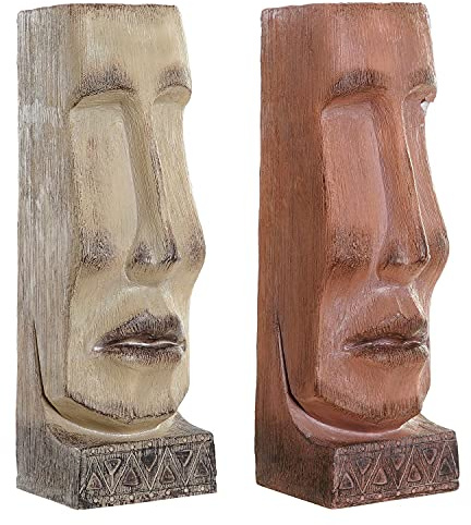 DKD Home Decor Macetero de la Marca Beige Resina Terracota (2 Piezas) (16 x 17 x 49 cm) (Referencia: S3016051)
