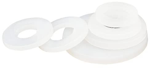 MACHSWON 100 PZ Guarnizione Piatta In Nylon Bianco M12 ID 20mm OD 2mm Rondelle Di Plastica Spessa Anelli Anelli Gommini PA66 Rondella Di Nylon Isolante Rondella Di Plastica