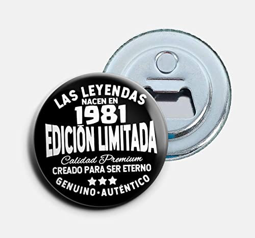 Chapas Abrebotellas con imán personalizadas para cumpleaños | Leyenda (50)