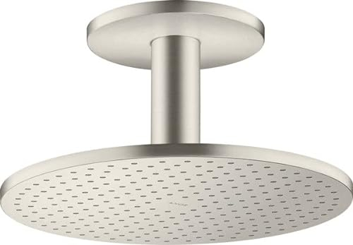 hansgrohe AXOR ShowerSolutions Kopfbrause 300 1jet, Deckenanschluss, 35301800, Farbe: Edelstahl Optic