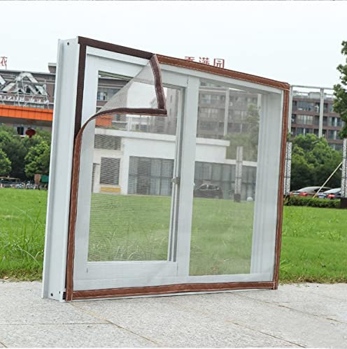 Moskitonetz für Fenster, benutzerdefinierte Größe, Innenbereich, Anti-Mesh, Küche, braun, unsichtbar, Fiberglas, Hakenschlaufe, Raumteiler, Bildschirm, waschbar, 140 cm, 80 cm