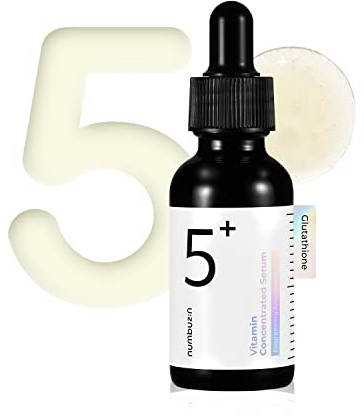 numbuzin No.5 Serum | Vitamin Concentrated Serum | Glutathione, Vitamin C | Hyperpigmentation, Acne Scars | Suitable for Sensitive Skin, Korean Skincare | 30 ml