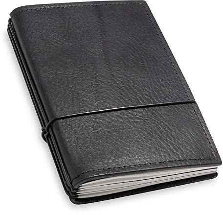X17- A6 Terminplaner/Organizer 2027 | Kalender | schwarz, Leder. Austauschbare Hefte: Wochenkalender Classic + 1x Notizen blanko