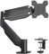Suptek Bras de Moniteur Ultra Large, Bras de Moniteur Robuste pour écrans Ultra Larges jusqu'à 49 Pouces et 21kg, Support de Bureau Unique, Hauteur Pneumatique, Pince en C et œillet,Noir MD71L