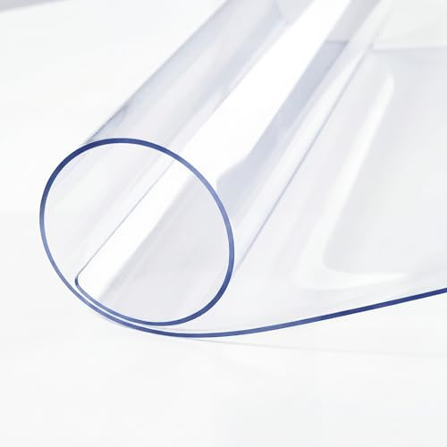 Beeveer Polycarbonate Clear Plastic Sheet 1 Pcs 48 x 96 Flexible Plastic Sheet Panels with UV Coating on Both Sides for Crafts DIY Window Replacement Panes