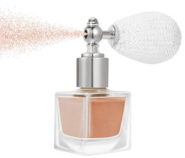 NebulaGlam Spray Purpurina Cuerpo y Pelo, Maquillaje Glitter de Polvo de Hadas, Spray Purpurina Maquillaje de Cabello Cara Corporal, Marrón