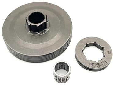 Kettensägen-Zubehör, 3/8-Zoll-Kettenrad-Kits for Benzin-Kettensägen mit 58 cm³. Material: gehärteter Stahl. Kettenrad-Spezifikationen: 3/8 Zoll, 7 Zähne. Außendurchmesser der Trommel: 71 mm. Außendurc