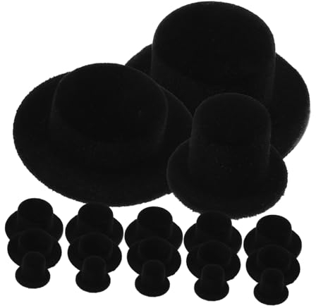 KONTONTY 30stücke Mini Basteln Kleine Hüte Aus Kunststoff Für Puppen Schneemänner Partyzubehör DIY-weihnachtspuppenhut Dekorative Accessoires