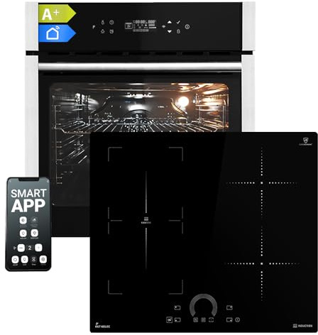 KKT KOLBE Herdset SET8313HCIH592FZ, Backofen und Induktionskochfeld | 60 cm Backofen EB8313HC, 60 cm Induktionskochfeld IH85901FZ, Pizzafunktion, Grill, Umluft, Heißluft, Automatik-Timer