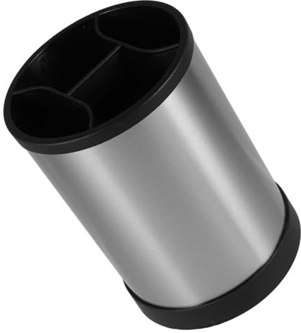 LABRIMP Soporte Giratorio para Cubiertos Divisor Extraíble Organizador de Utensilios de Cocina Escurridor de Acero Inoxidable para Palillos y Cucharas