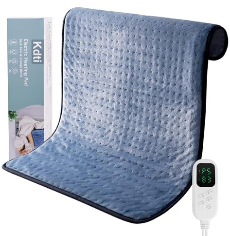 Heizkissen, 80 * 60 Cm Schnellheiztechnologie Elektrisches Wärmekissen mit Automatischer Abschaltung und 6 Temperaturstufen, Heizkissen für Rücken, Schulter, Bauch, Nacken, Maschinenwaschbar