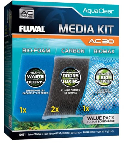 Fluval AC30 Filtermedien-Set | Für den Einsatz in Süß- und Salzwasseraquarien
