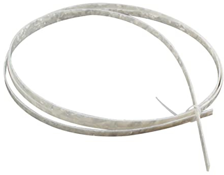 Gitarrenbindung aus Zelluloid, 6mm Breit, Weiß, Satz | Perlweiß für Ukulele und Mandoline, Poliert, Langlebig, für Selbstgemacht Teile und Gitarrenbau