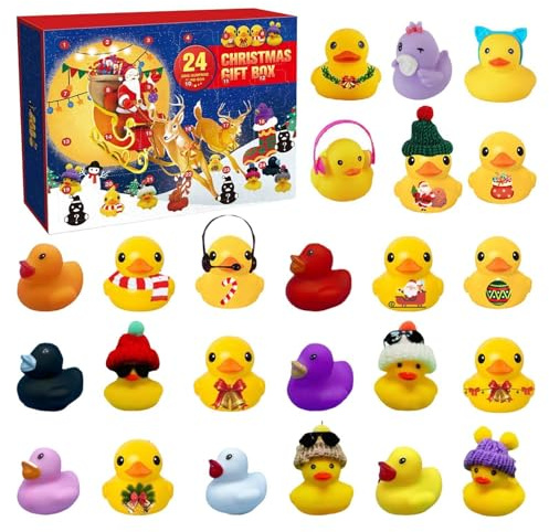 Rubber Duck 2024,Rubber Ducks 2024 For Kids,24 Days Duck Bath Toys Christmas,Toy 2024 With 24 Rubber Ducks