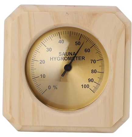 EVGATSAUTO Thermomètre de Sauna Hygromètre Thermomètre en Bois et Hygromètre Thermomètre de Sauna Mural pour Sauna et Hammam