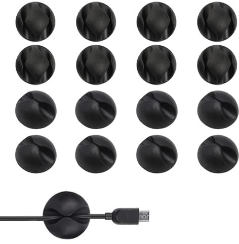 16 Pcs Cable Holder Clips, Cable Tidy Clips Management, Car Cable Clips Holders Self Adhesive, Desk Car Cable Tidy Clips