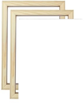 Große Holzstäbe Rahmen-Set für Leinwandmalereien und zum Selbermachengemälde aus Holz Bilderrahmen für 70 x 100 cm und 60 x 90 cm Fotos (Farbe: 100 cm hoch: 90 cm breit)