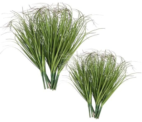 Ciieeo Artificial Grass Plants and Faux Shrubs 30cm 40cm Dark Green Simulation Plant Props Home and Outdoor Decoration 20pcs Set