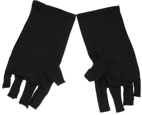 BESTYASH 2pairs Uv Protection Gloves for Gel Manicures Nail Uv Gloves Gel Nail Protection for Art Use
