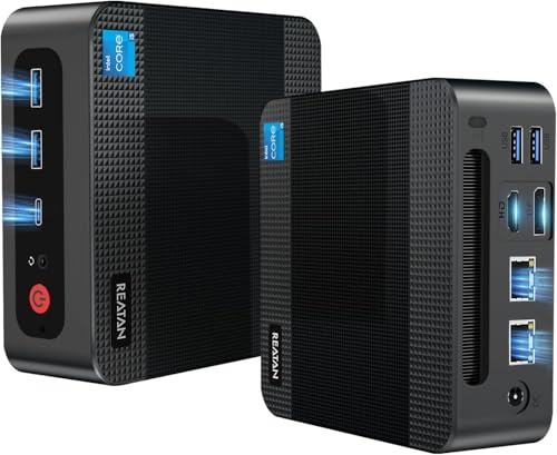 Reatan S6 Mini pc with Intel Core i5 12450H Mini Computers 12th Gen UHD Graphics, 16GB DDR4 3200MHz | 512GB NVMe PCIe3.0 x4 SSD | Wifi6 BT5.2 |Triple display 4K@60Hz