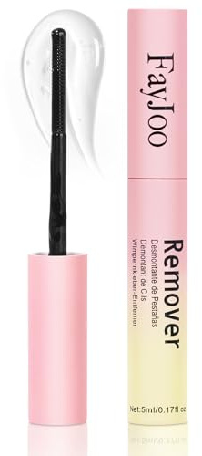 FayJoo Wimpernkleber-Entferner, Hypoallergen Schnell auflösend, Niedriger Rückstand für Wimpernextensionen/Cluster/Einzel/Bänderwimpern, 5ml