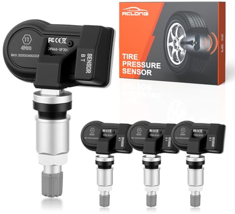 Multi-Protocol TPMS Sensors Fit for Honda & Acura, 315MHz / 433MHz – 4PCS, Pre-Programmed Tire Pressure Monitoring Replacement for Odyssey, CR-V, Civic, Accord, Pilot, HR-V, Passport, MDX, TLX, RDX