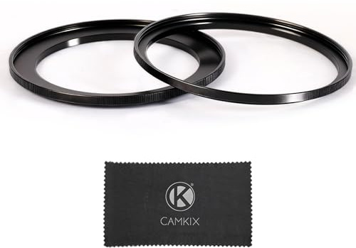 Camkix 77–82mm (2 Pezzi) Anello Adattatore Step-Up per Filtro, da 77mm a 82mm – Set di Anelli Step-Up per Obiettivi da 77mm – Installazione di Filtri ND CPL UV da 82mm