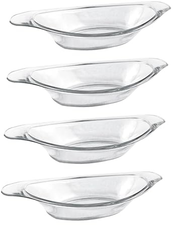 Gralara Lot de 4 Bols Banana Split en Acrylique pour Conserver Les Aliments