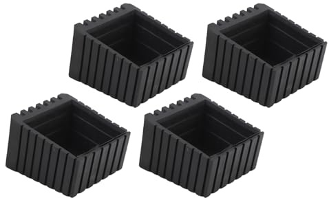 Bnineteenteam Furniture Floor Protectors, Square Plastic Pads for Chair and Table, Anti Skid Design, Noise Reducing, Easy Installation for Home and Office Use