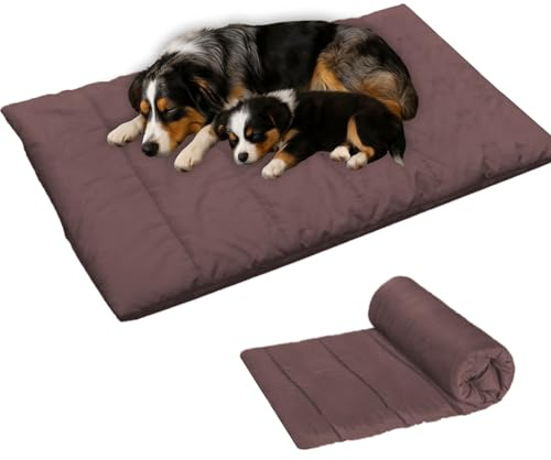 CAIEJSAEN Reisedecke Hund, Hundedecke für Unterwegs, wasserdichte Hundematte, Maschinenwaschbares Hundebett, für Draußen, Reisen, Stiefelauskleidung 110 x 68 cm (Kaffeebraun)
